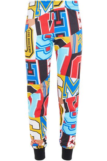 moschino tape cuffed track pants