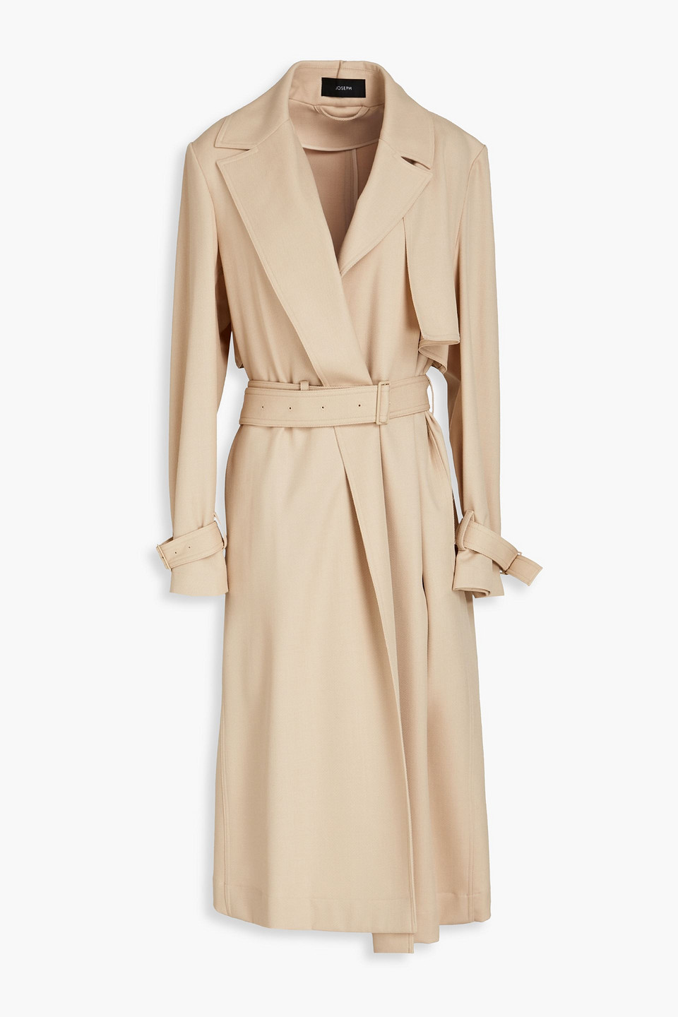Joseph Candace Belted Wool-twill Trench Coat In Neutral