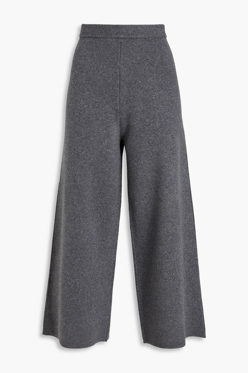 joseph - mélange wool wide-leg pants - gray - xs