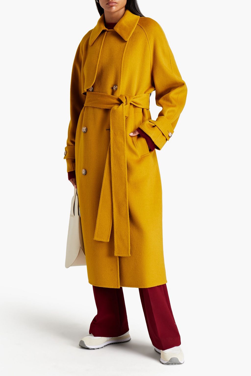 JOSEPH Double-breasted wool and cashmere-blend coat