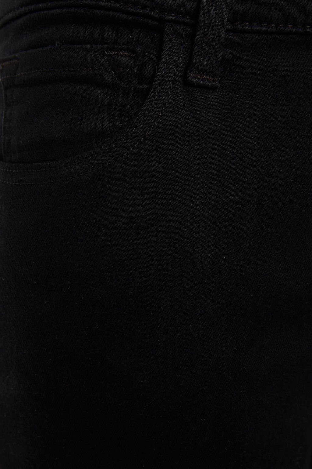 J BRAND Capri cropped distressed mid-rise skinny jeans