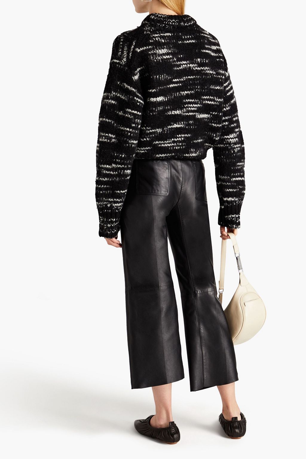 JOSEPH Marled ribbed wool-blend sweater