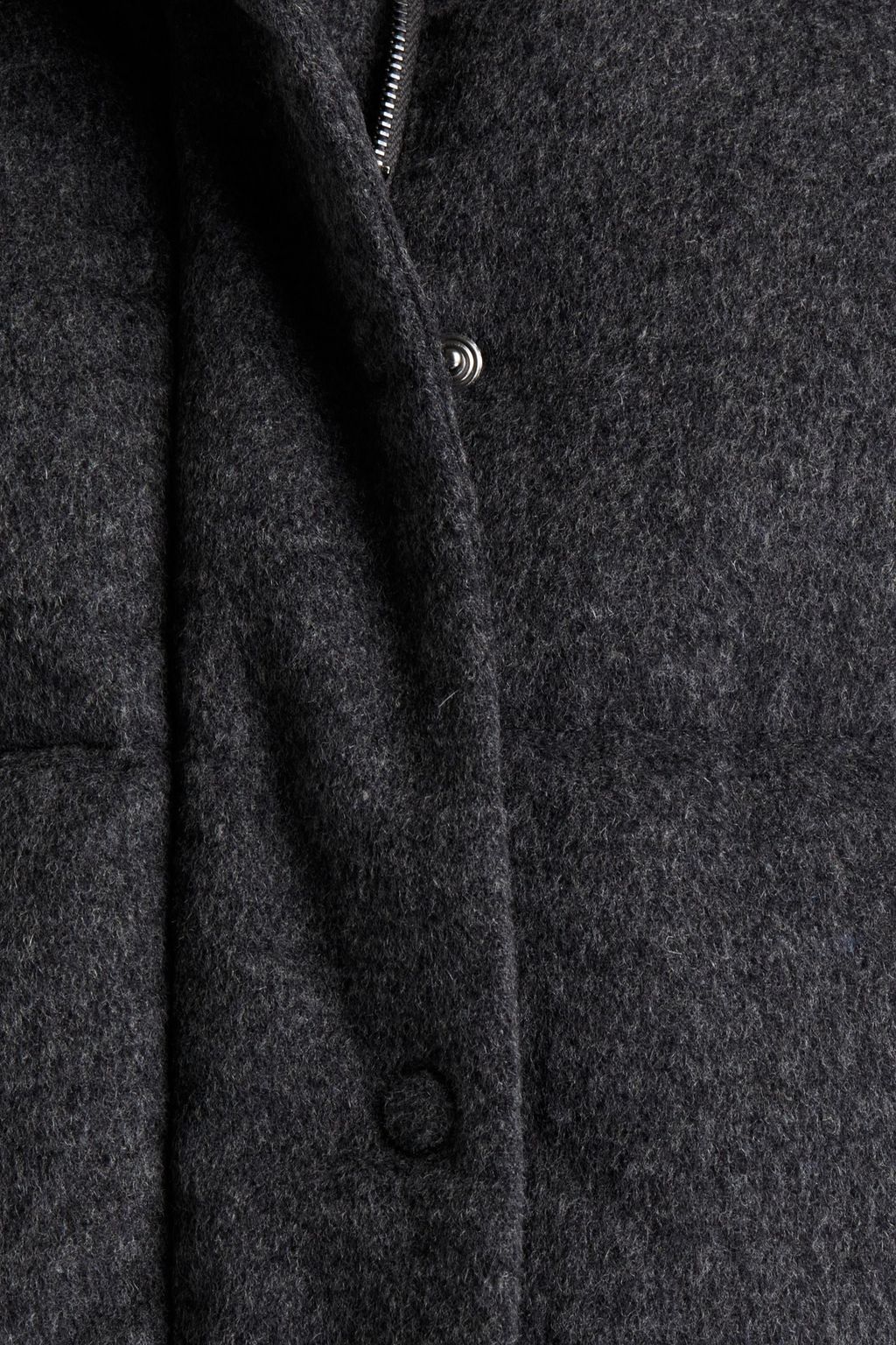 JOSEPH Mélange quilted wool-blend flannel down jacket
