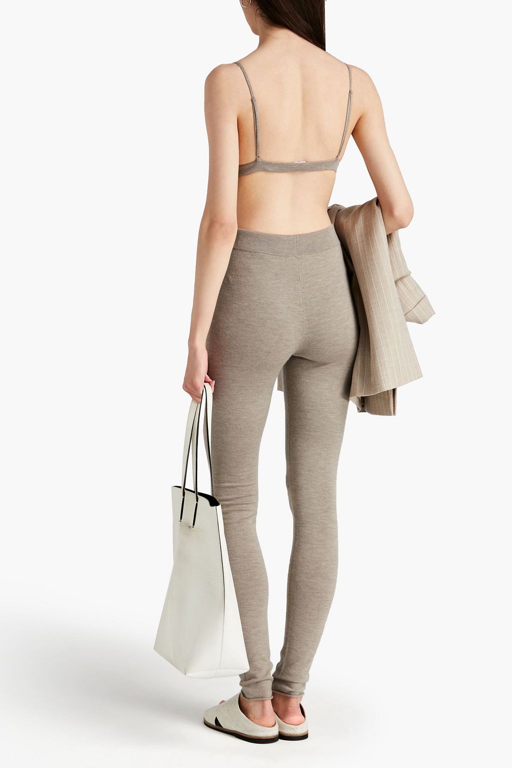 JOSEPH Mélange cashmere-blend bra top