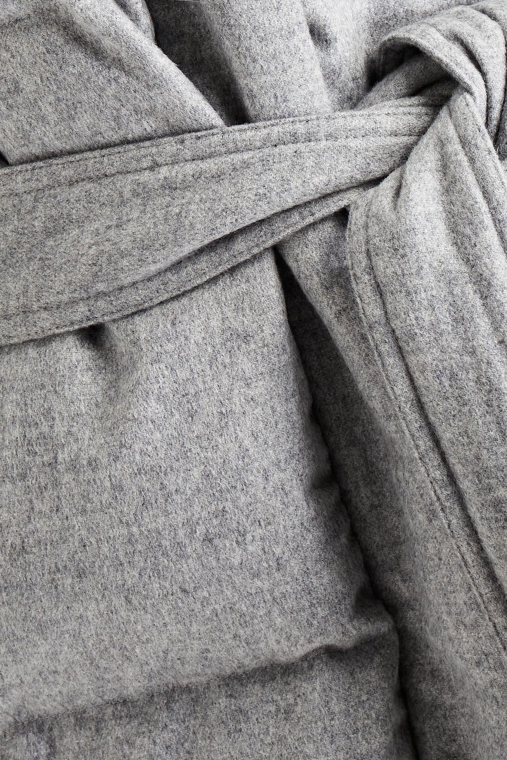 JOSEPH Celida quilted wool, TENCEL™ and cashmere-blend flannel hooded down coat