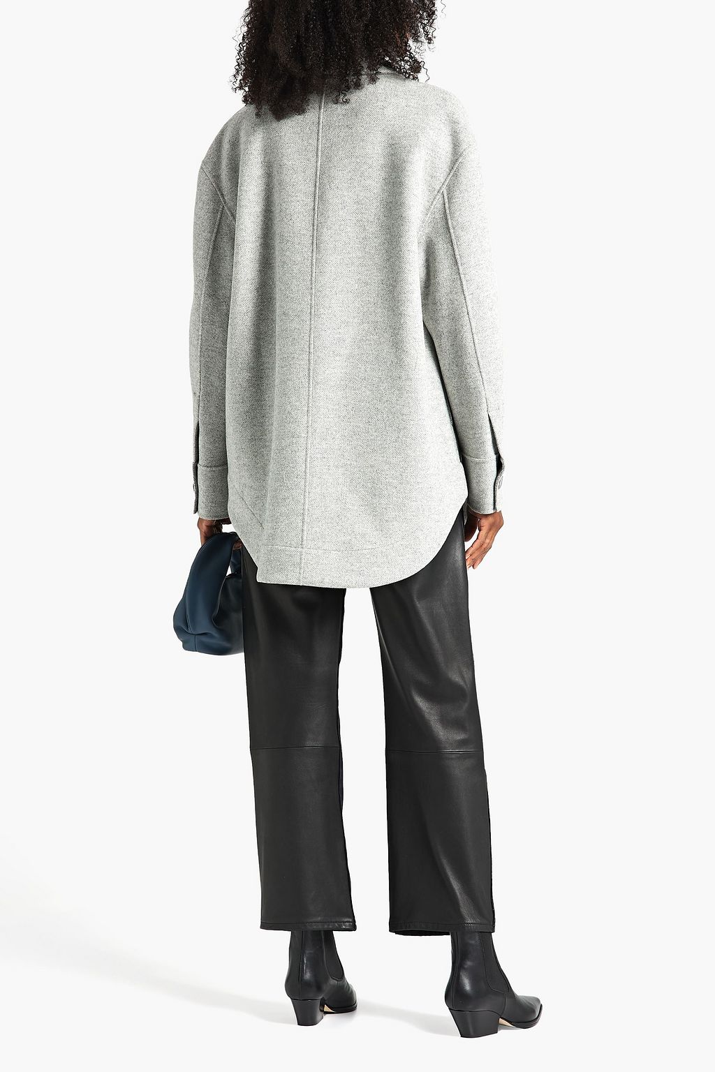 JOSEPH Jade mélange wool and cashmere-blend shirt jacket