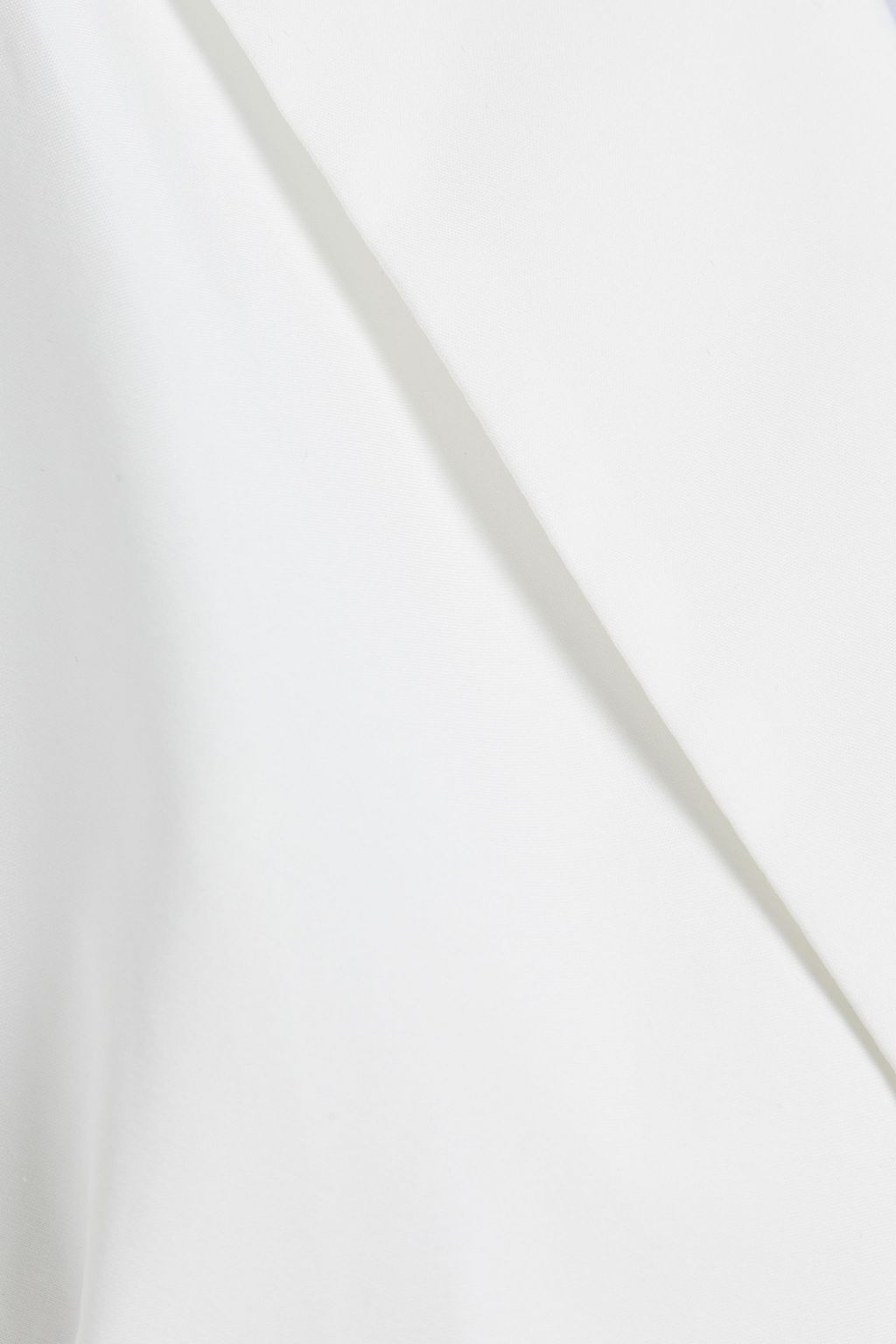 MSGM Gathered cotton-blend poplin blazer