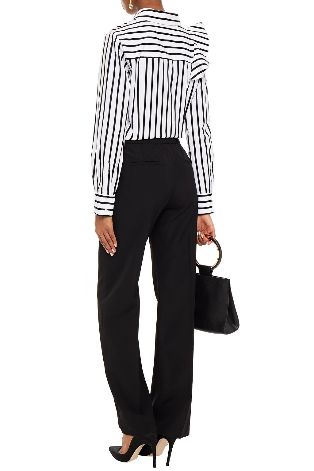 MSGM Wool-blend crepe straight-leg pants