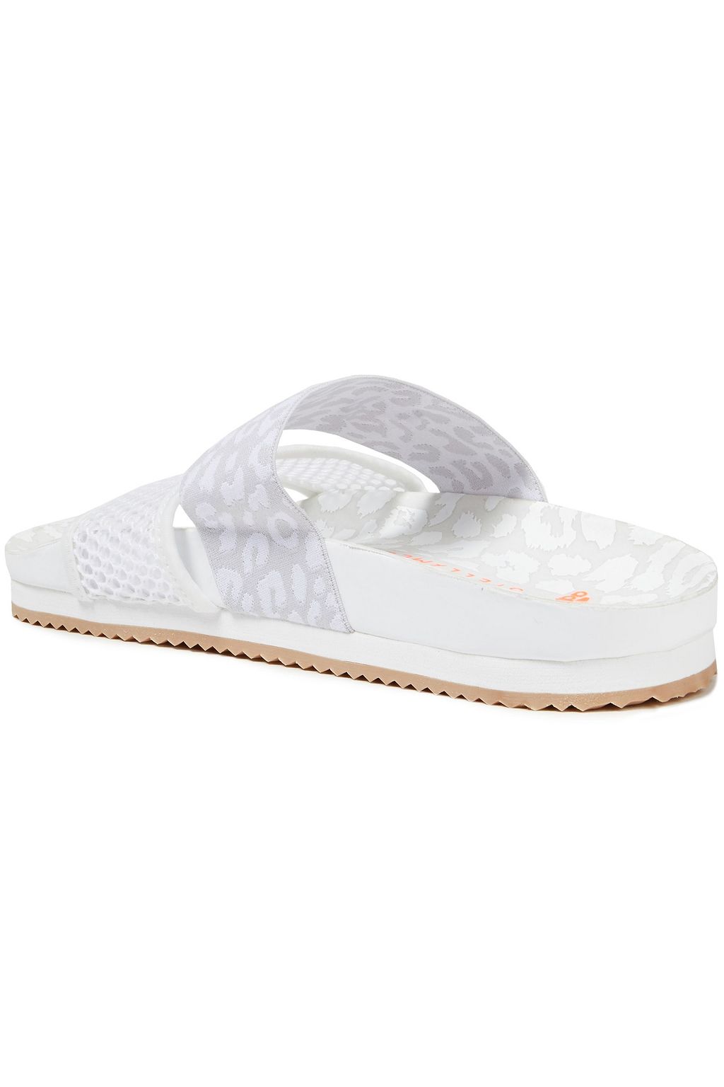 ADIDAS BY STELLA MCCARTNEY Leopard-print woven and mesh slides