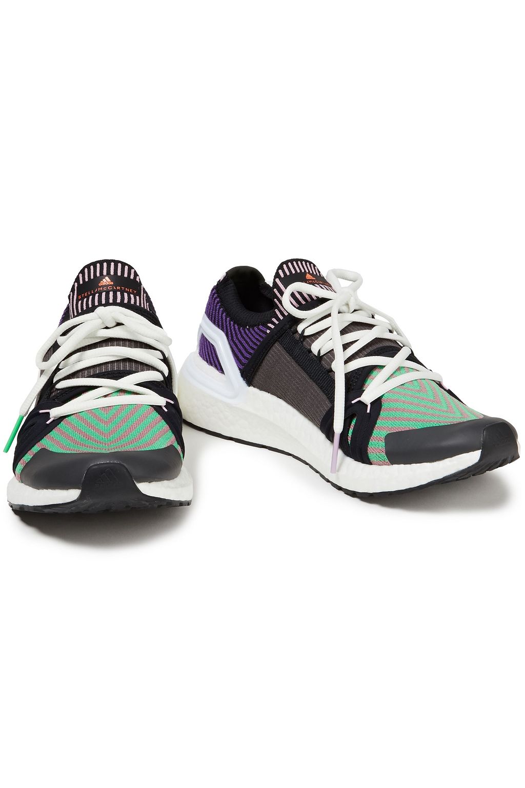 ADIDAS BY STELLA MCCARTNEY Paneled striped knitted sneakers
