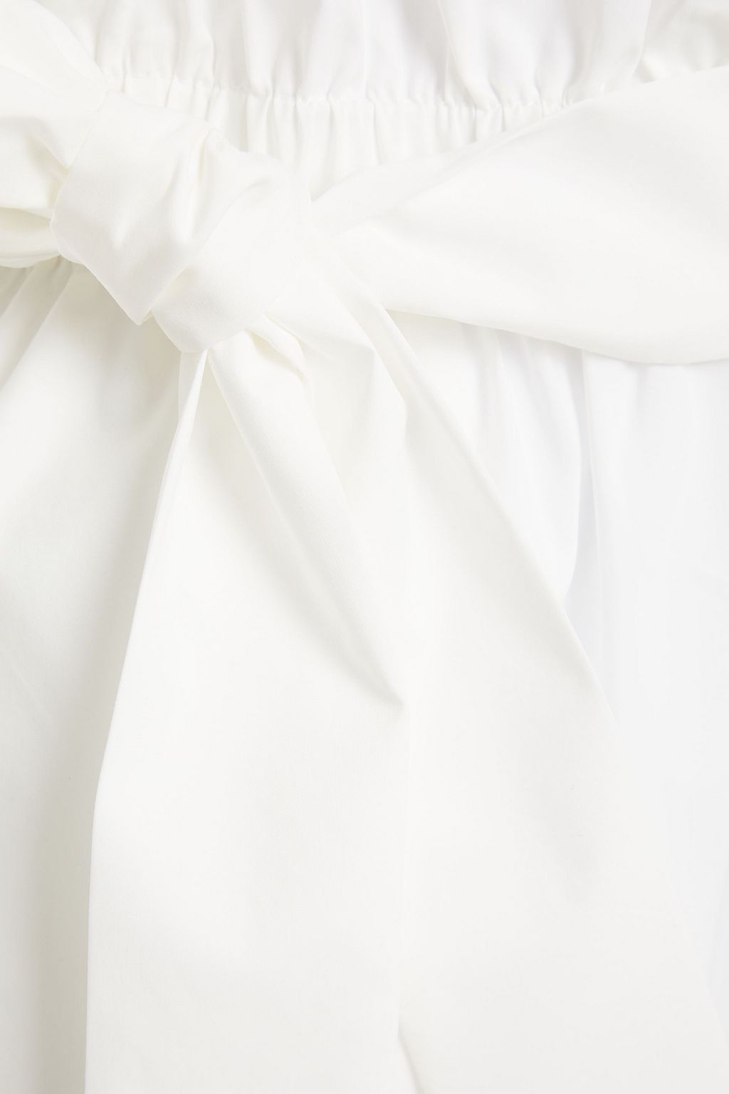MSGM Belted cotton-blend poplin tapered pants