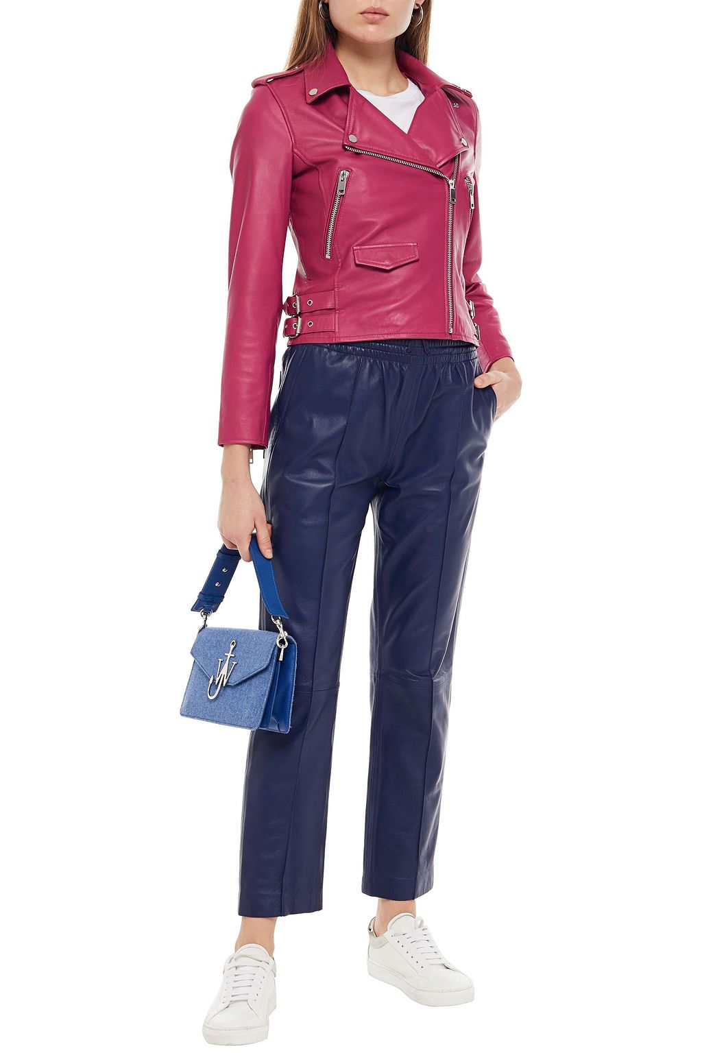 WALTER BAKER Leather biker jacket