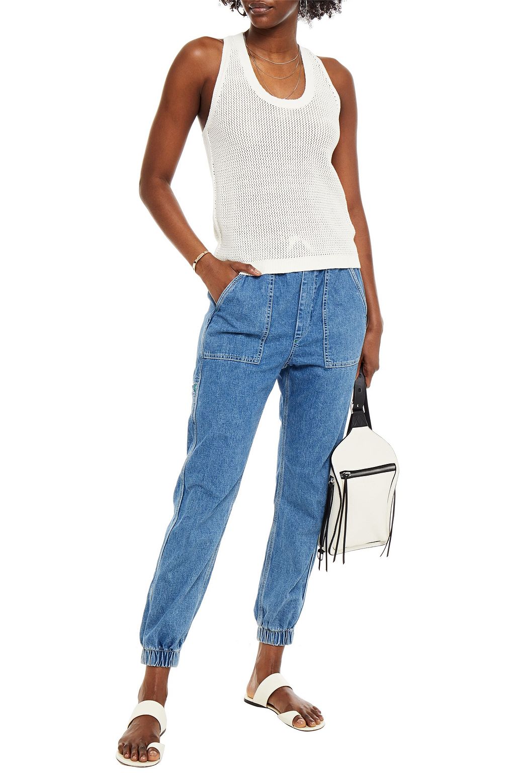 RAG & BONE Open-knit cotton tank