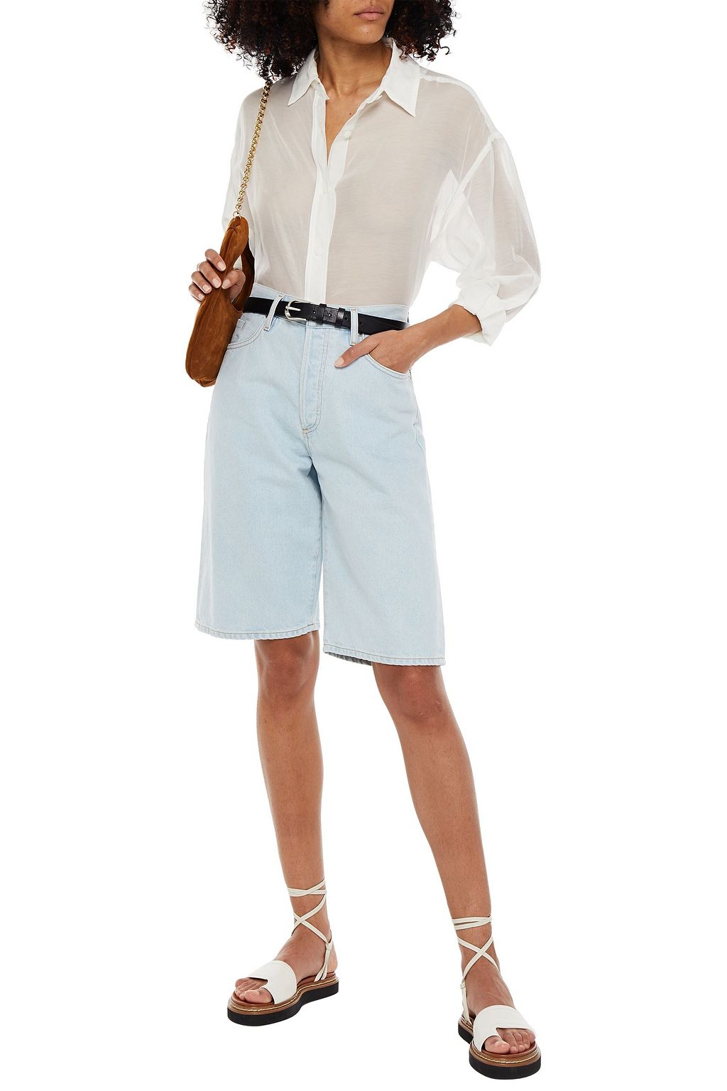 RAG & BONE Boyfriend oversized cottonblend voile shirt THE