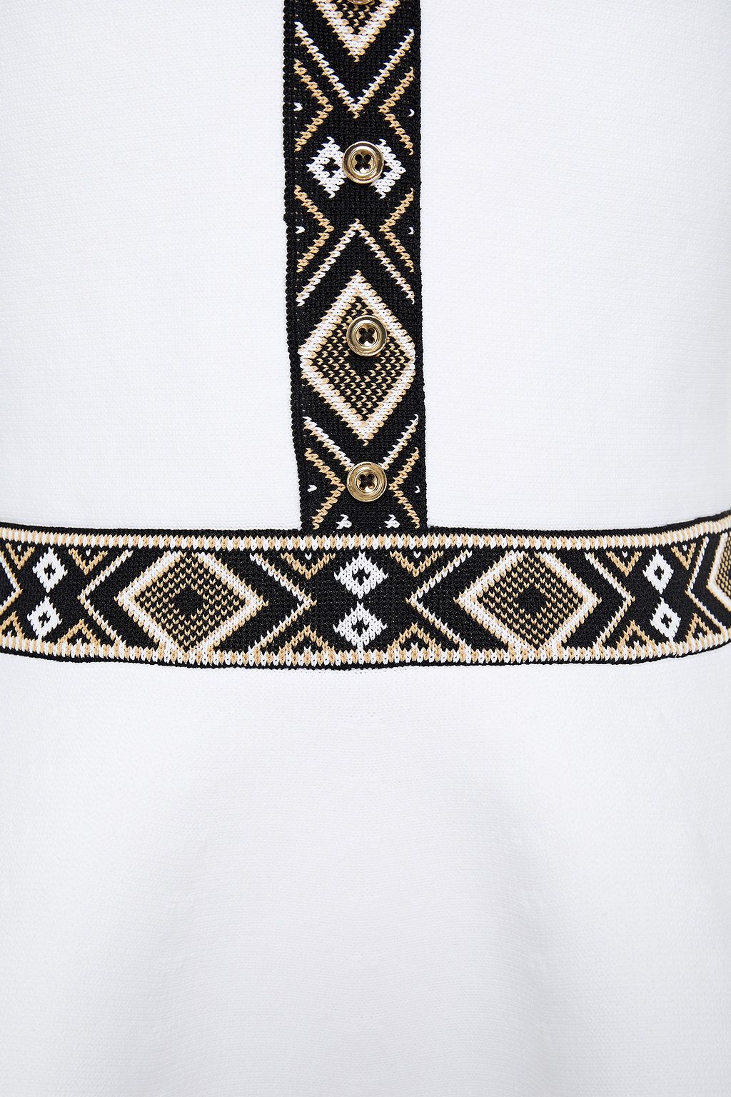 MAJE Flared jacquard-trimmed ponte mini dress