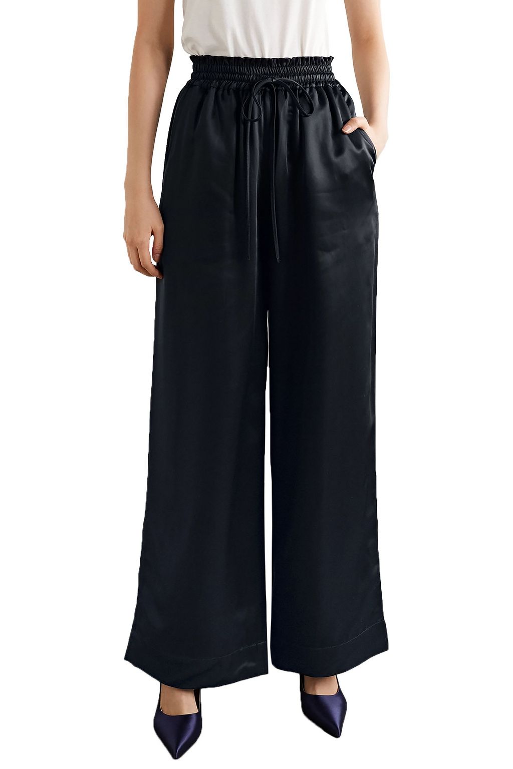 CO Duchesse-satin wide-leg pants