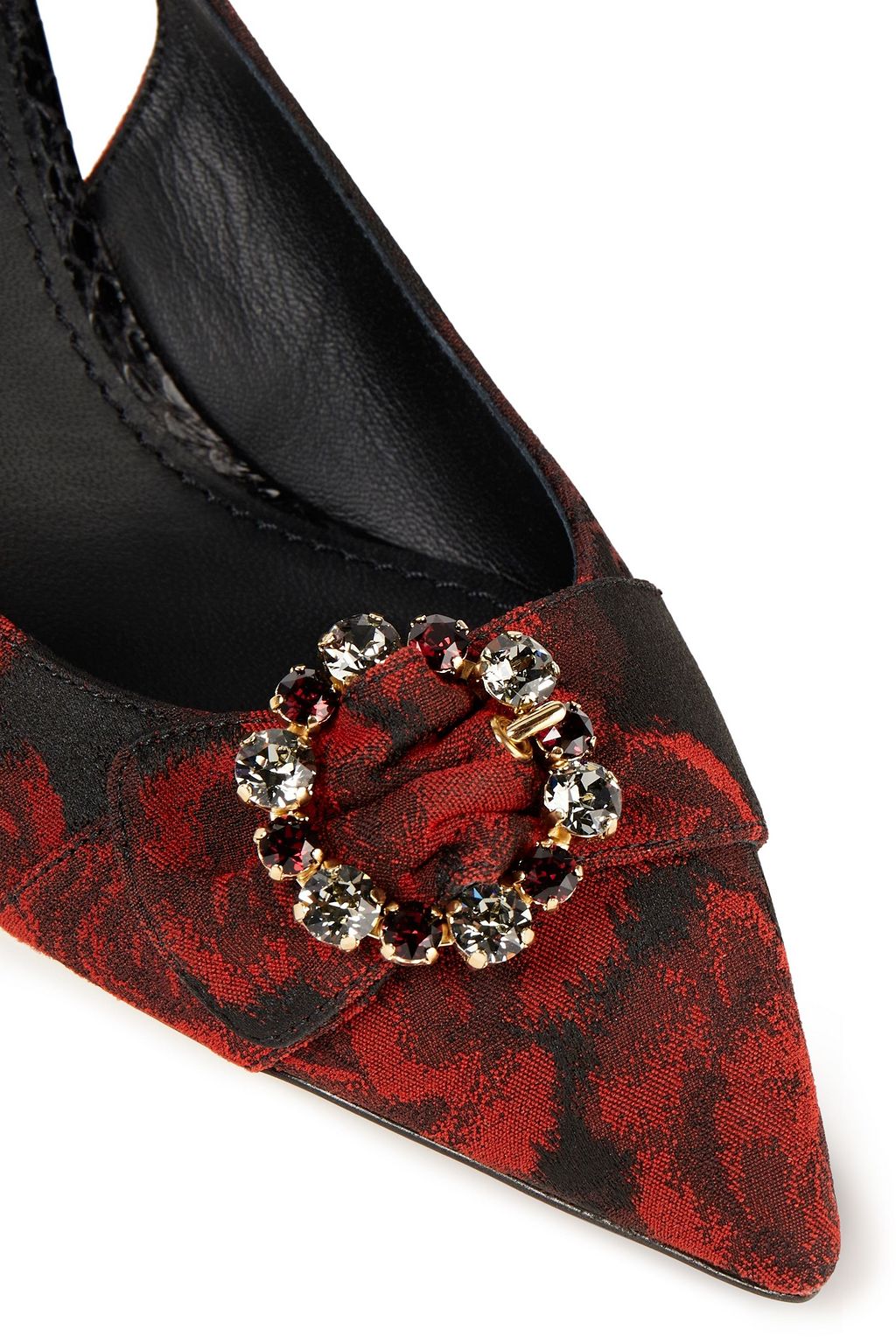 DOLCE&GABBANA Slingback-Pumps aus schnurgebundener Spitze mit Verzierung