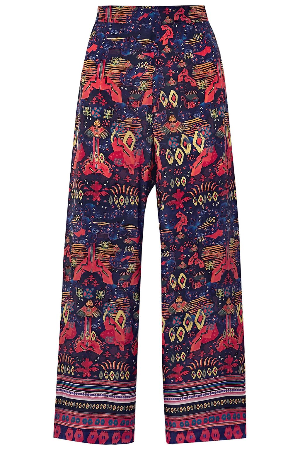 Dark purple Nazca printed twill wide 