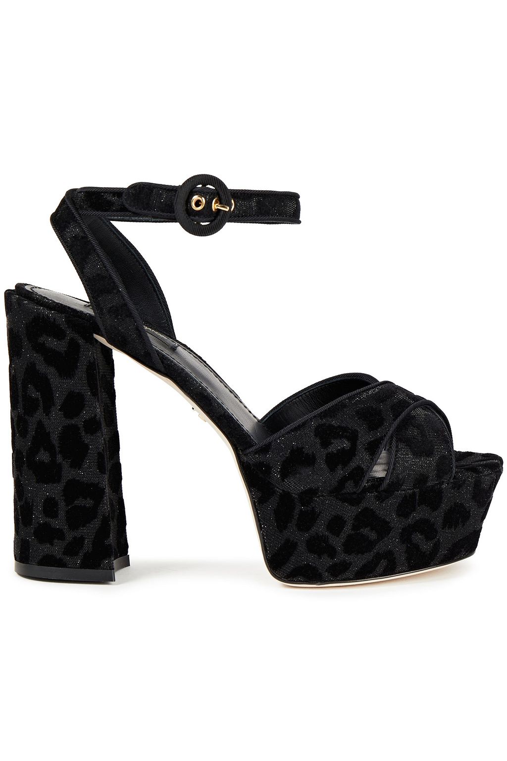 leopard canvas sandals