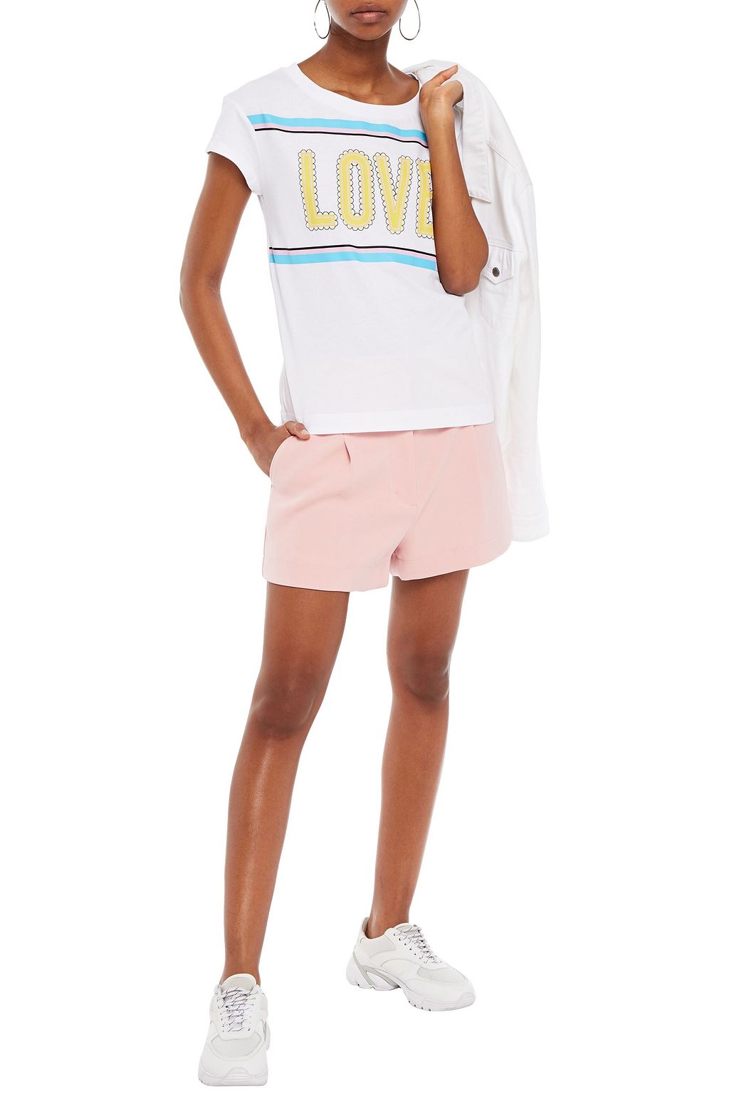 LOVE MOSCHINO Printed cotton-jersey T-shirt