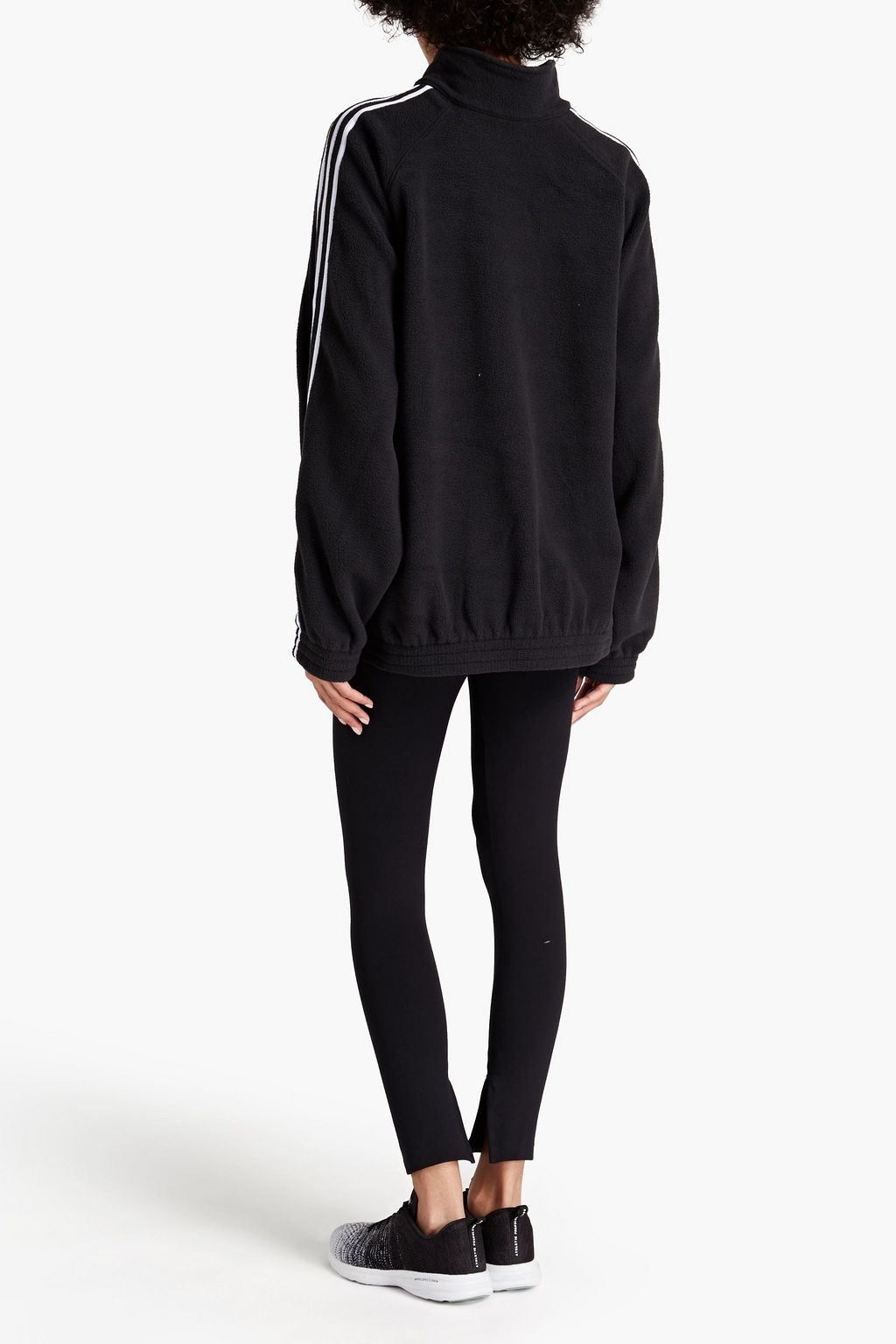 ADIDAS ORIGINALS Striped recycled fleece sweatshirt