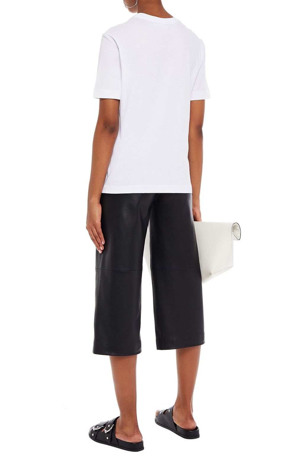 LOVE MOSCHINO Studded cotton-jersey T-shirt