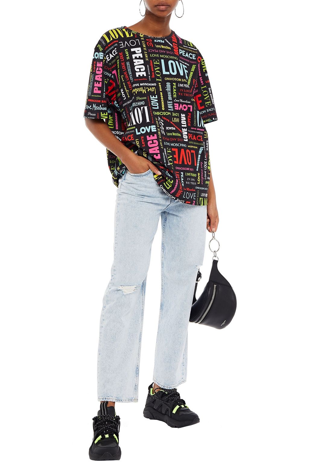 LOVE MOSCHINO Printed cotton-jersey T-shirt
