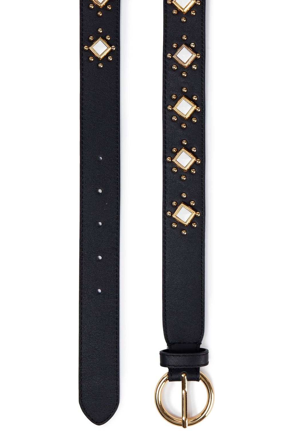 SANDRO Embellished leather belt