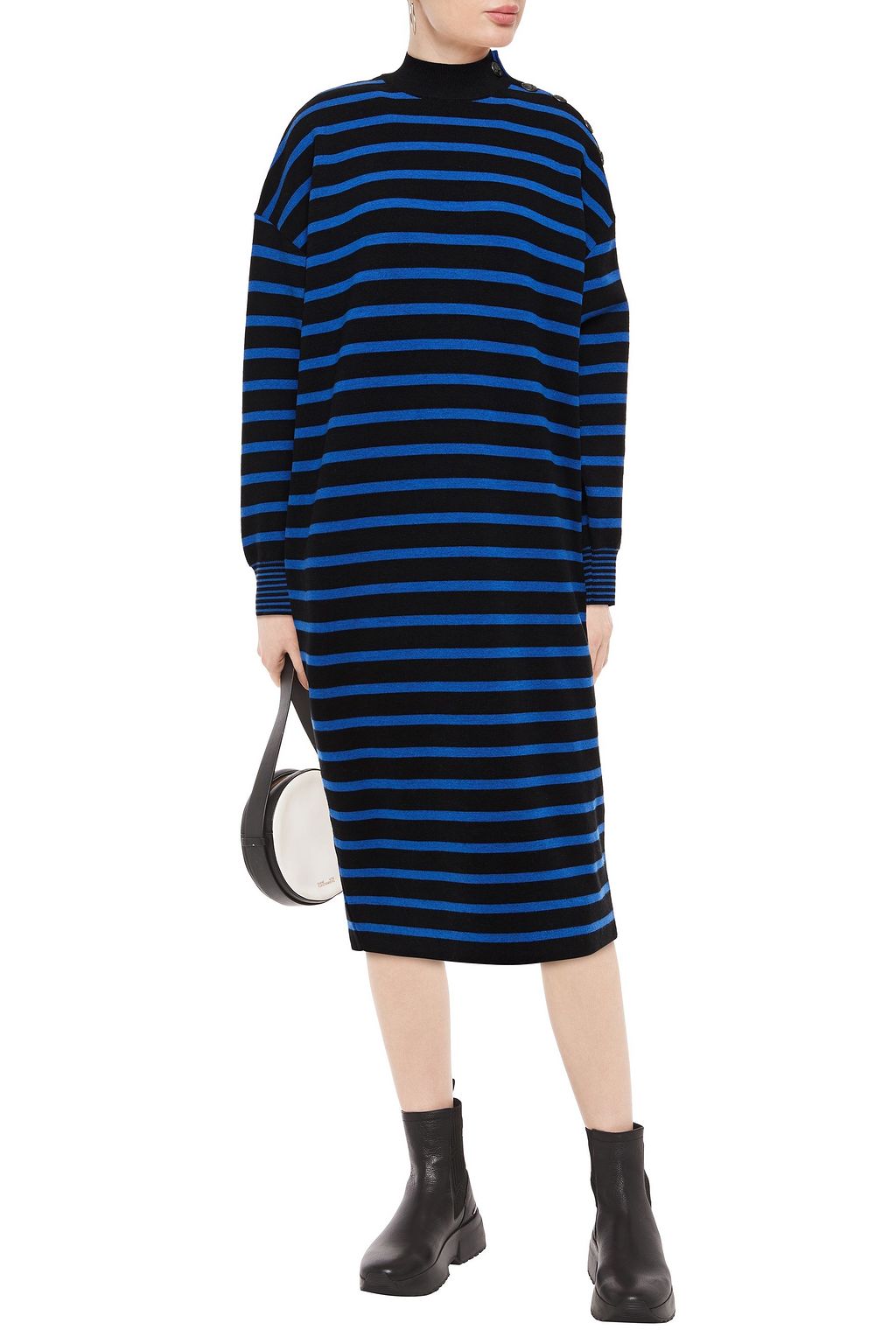 STELLA MCCARTNEY Striped wool midi dress
