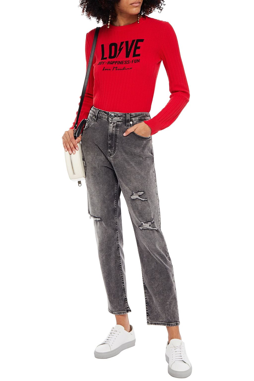 LOVE MOSCHINO Jacquard-knit sweater