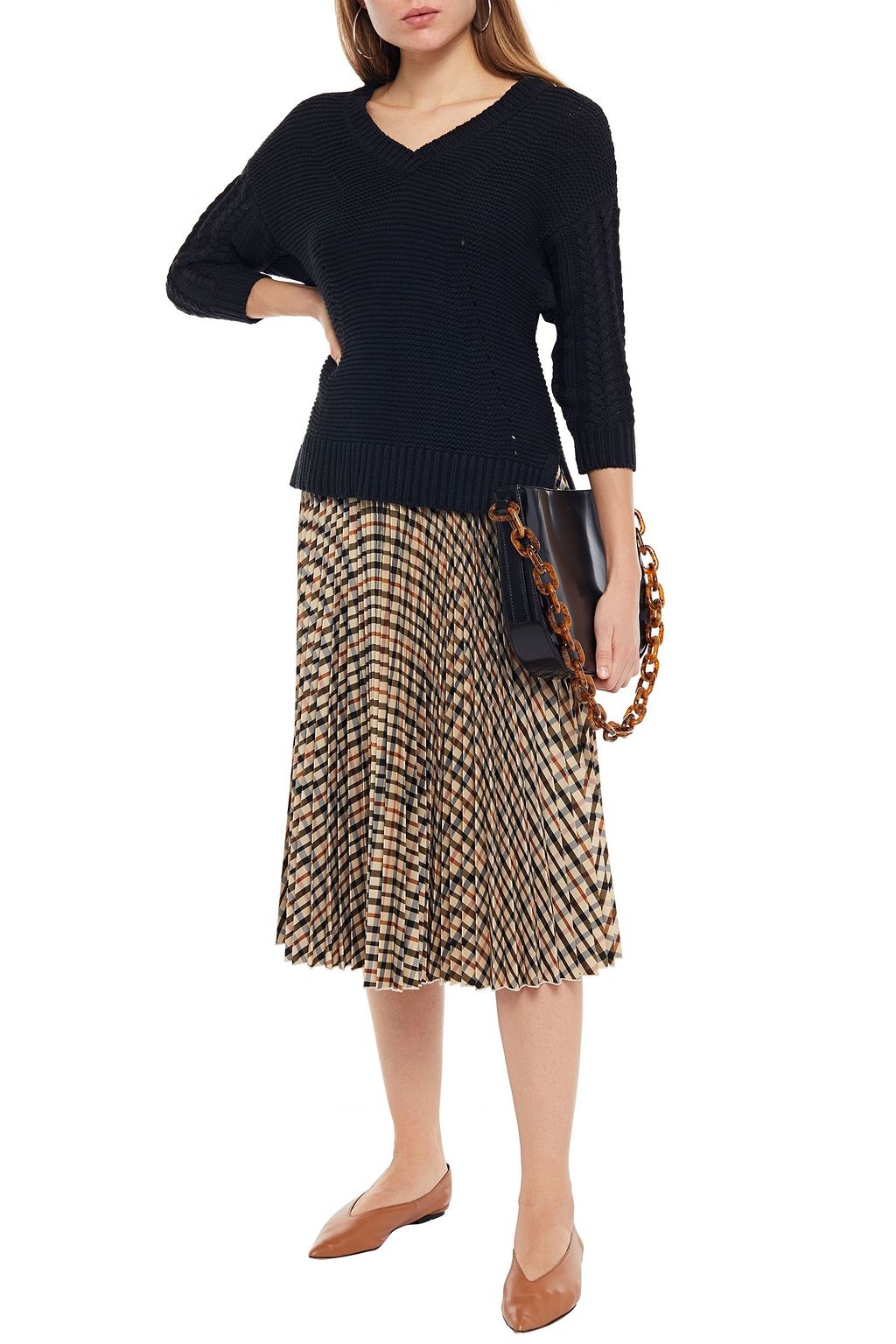 CHARLI Darcey whipstitched cotton sweater