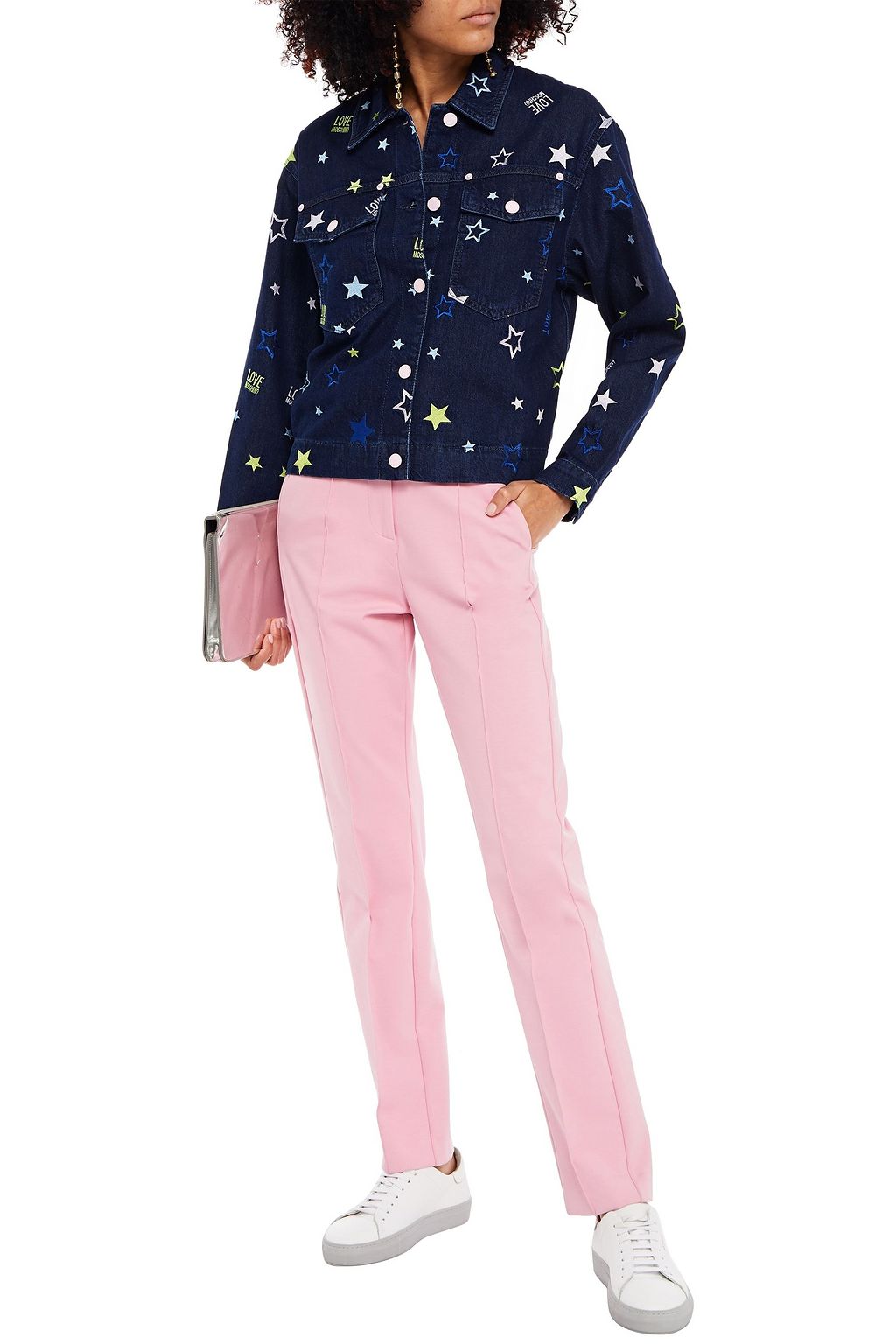 LOVE MOSCHINO Embroidered denim jacket