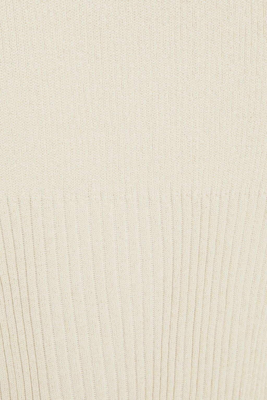 CHARLI Lexie metallic ribbed-knit midi skirt