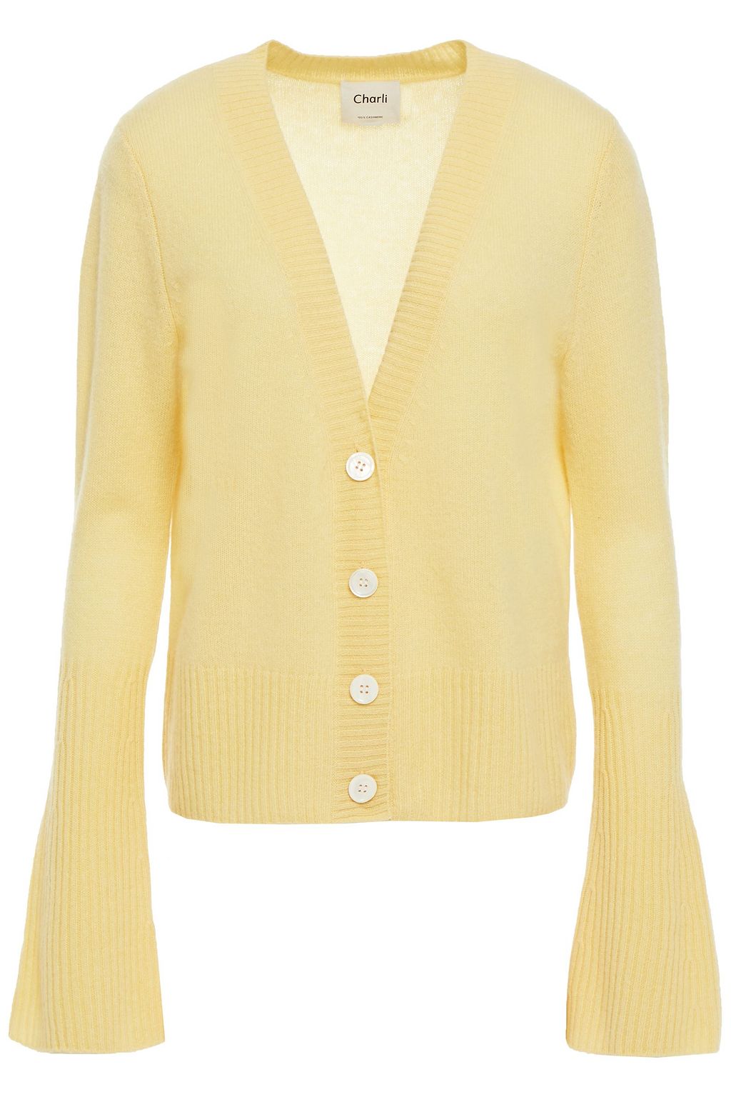 pastel yellow cardigan