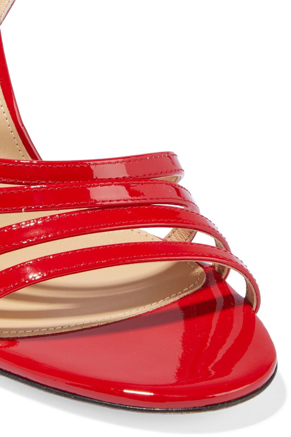 SERGIO ROSSI Godiva Steel patent-leather sandals