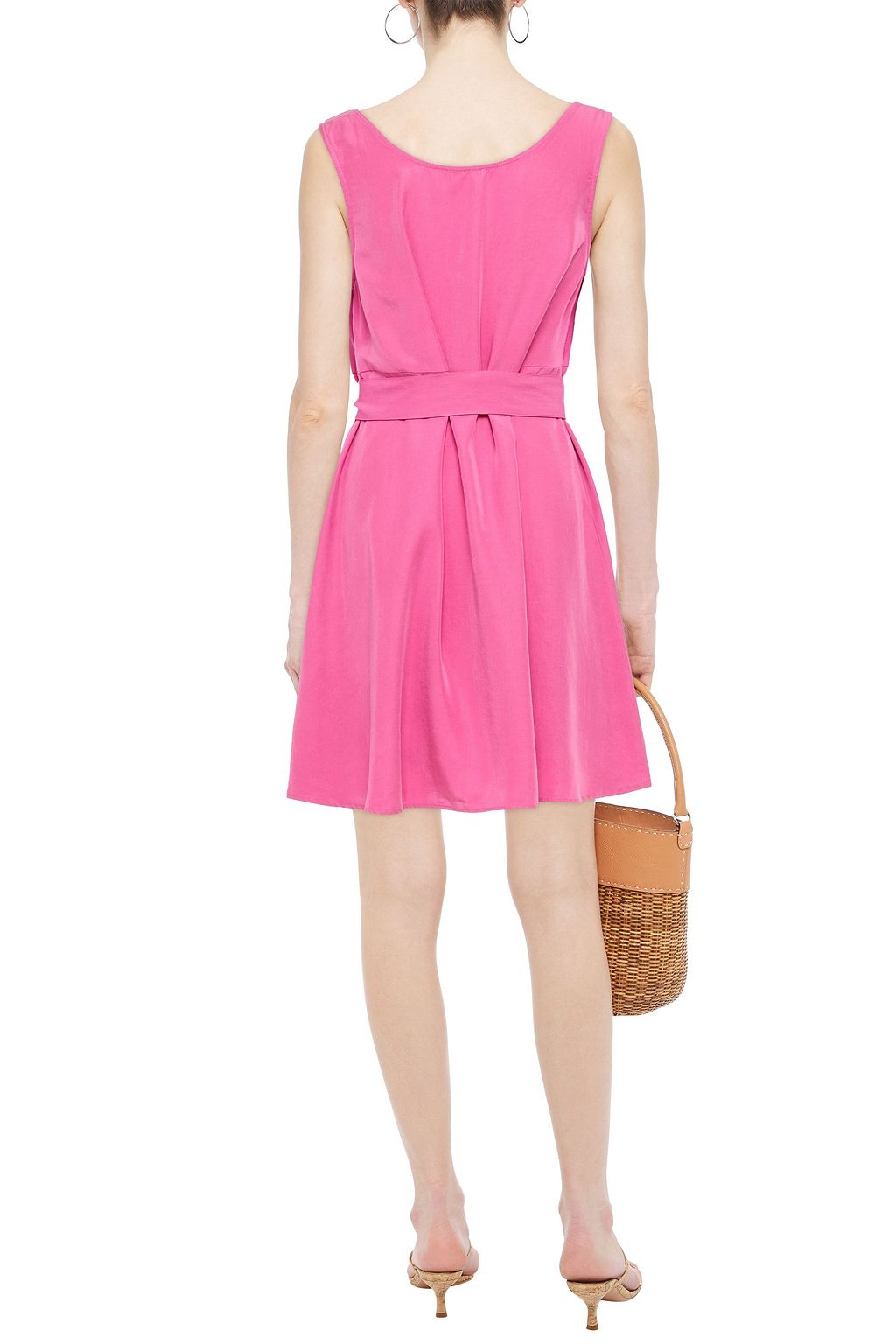 AMERICAN VINTAGE Belted Lyocelltwill mini dress Sale up to 70 off