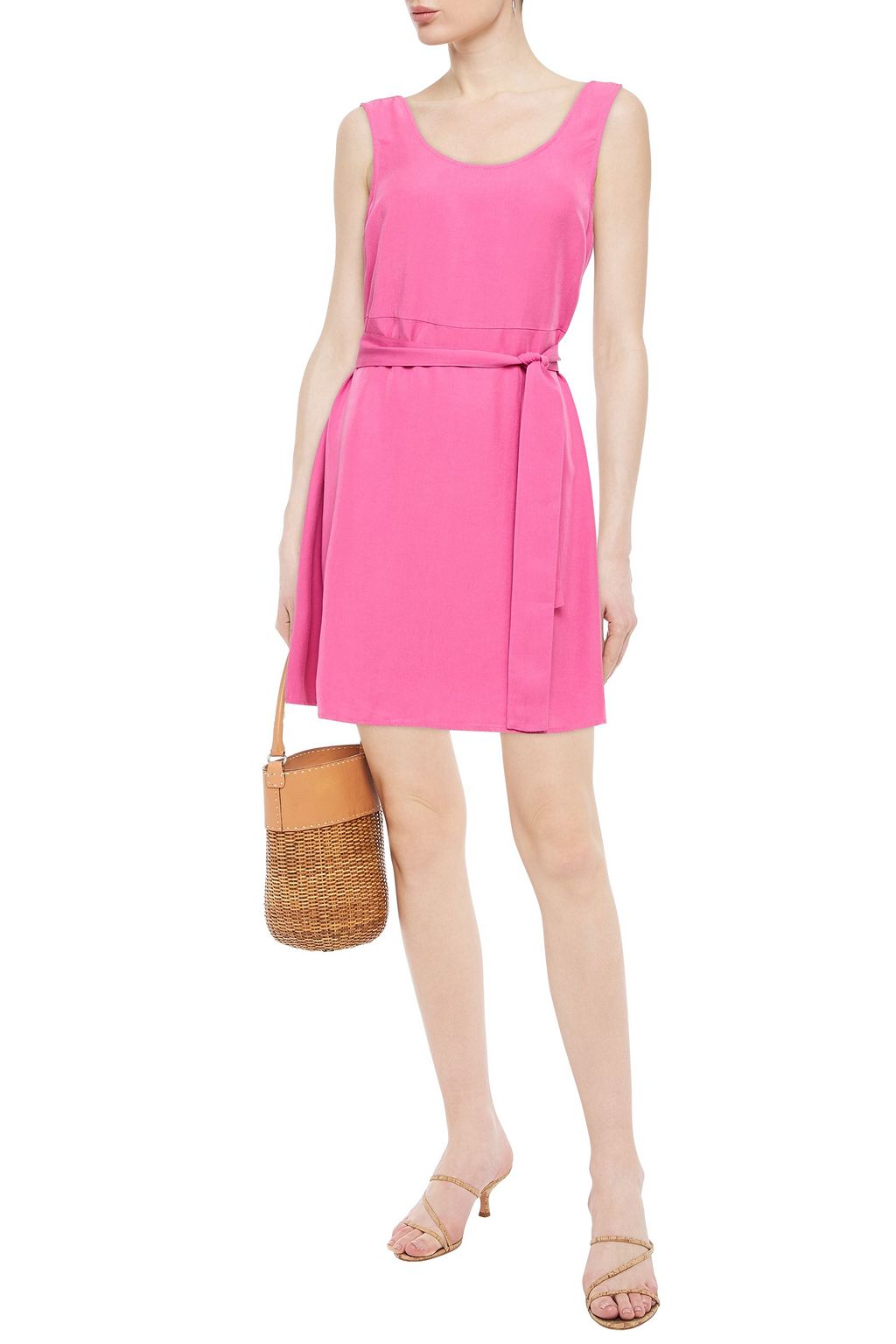 AMERICAN VINTAGE Belted Lyocelltwill mini dress Sale up to 70 off