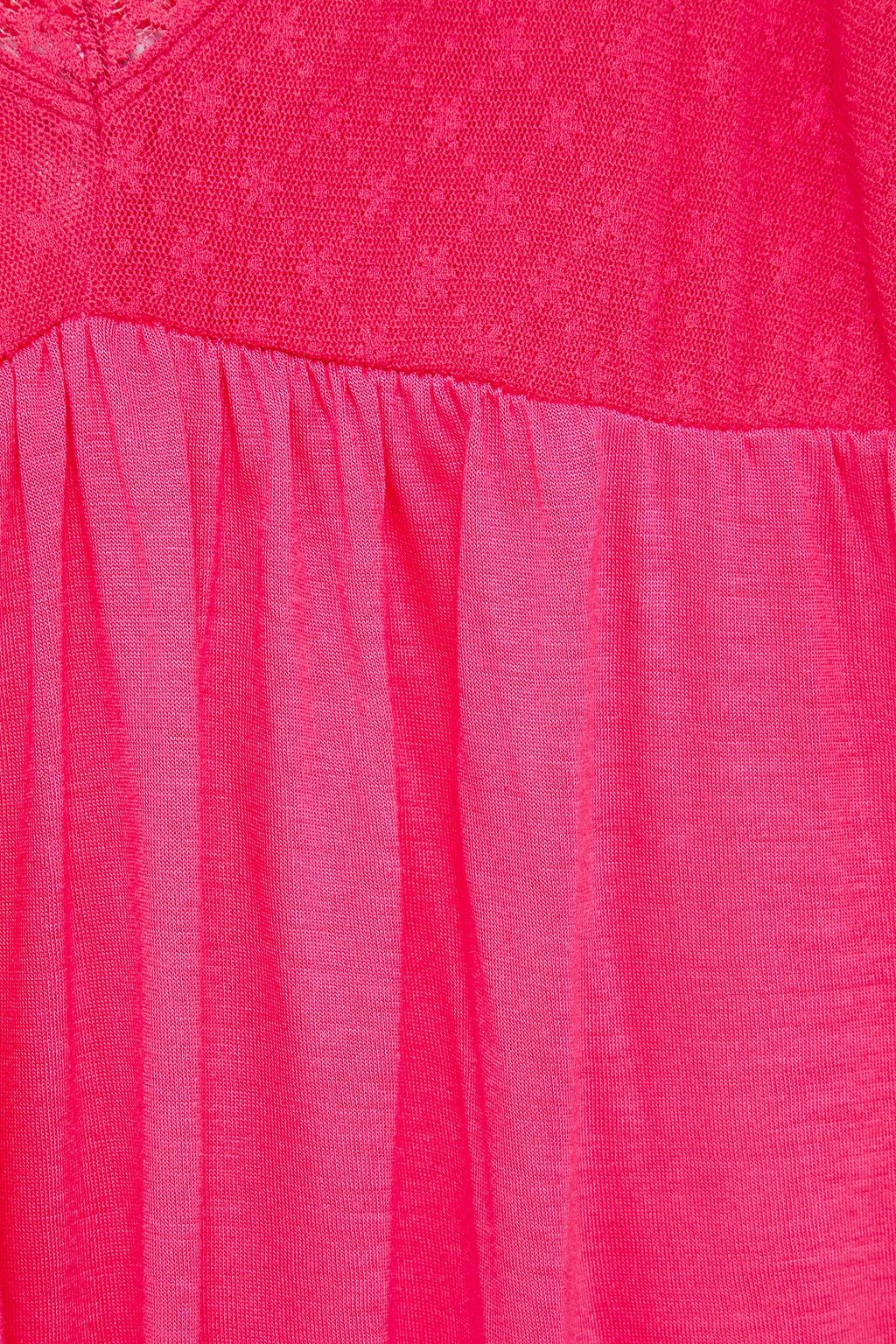 EBERJEY Delirious lace-trimmed stretch-jersey pajama top