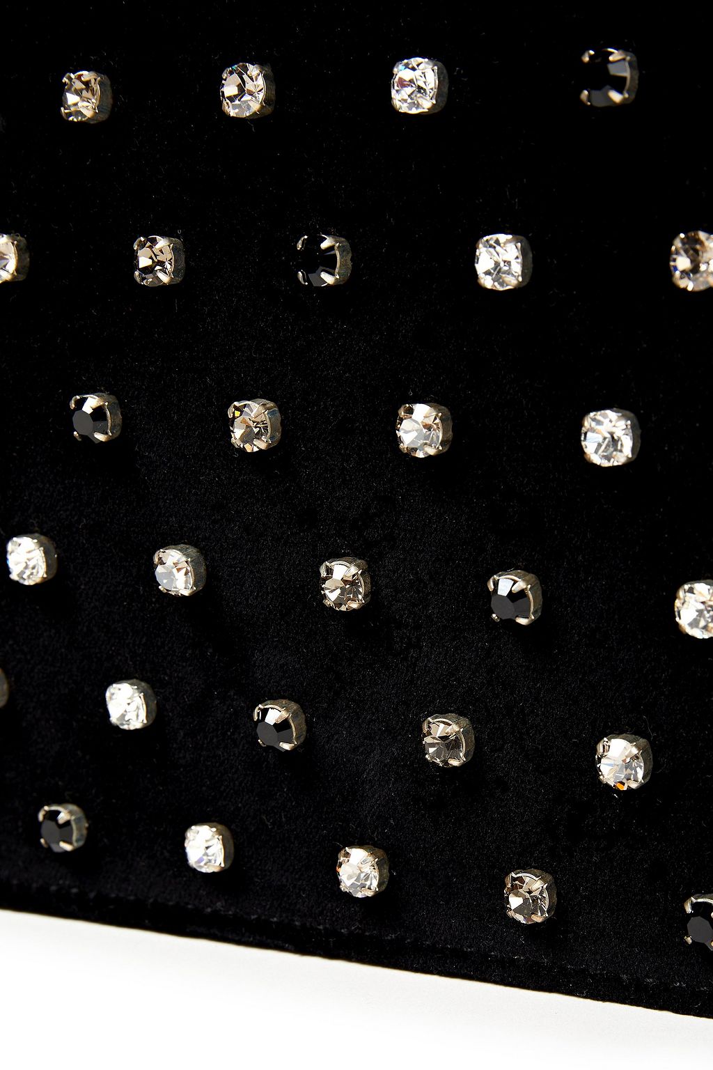 RED(V) Crystal-embellished velvet clutch