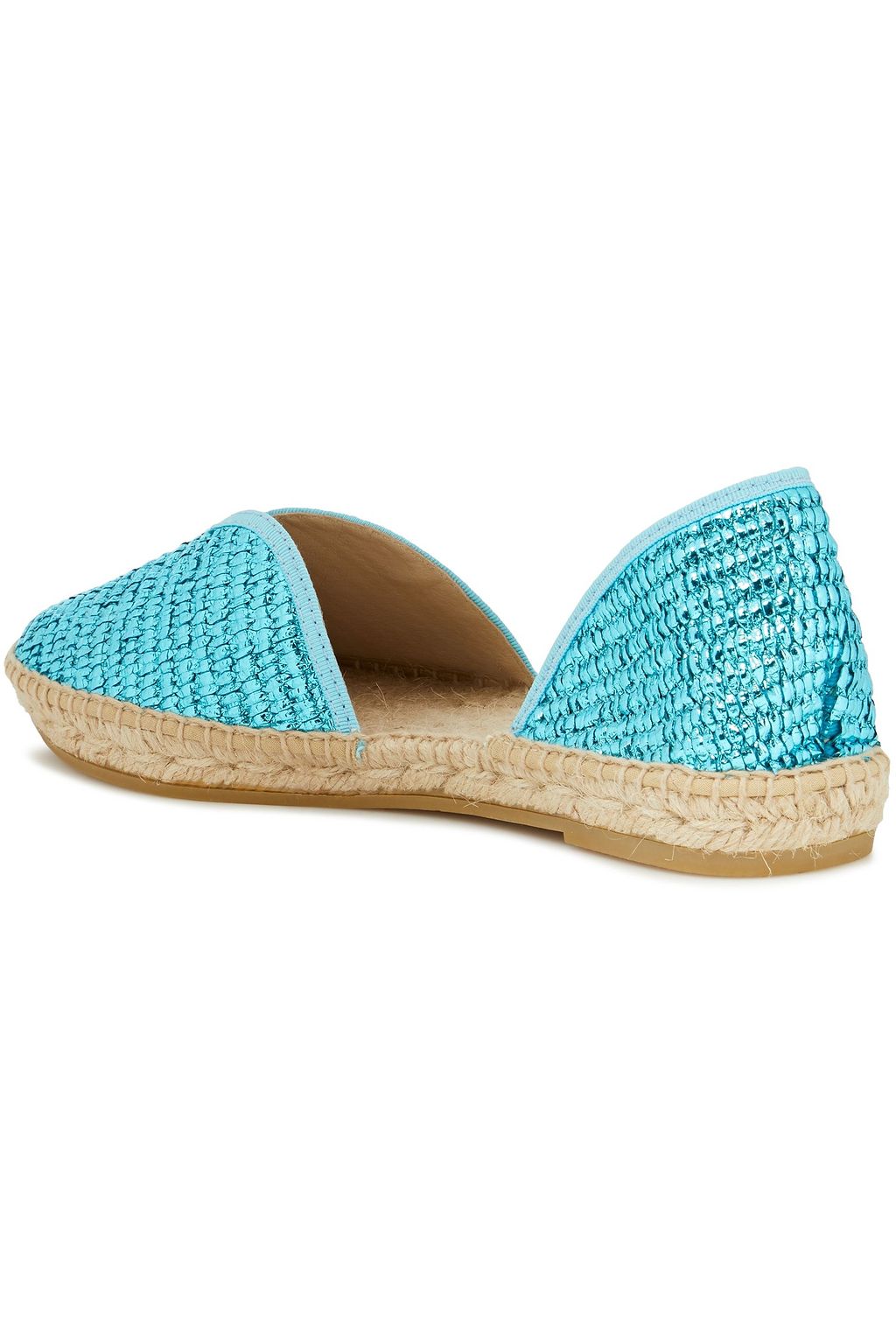 MANEBÍ Los Angeles metallic raffia espadrilles