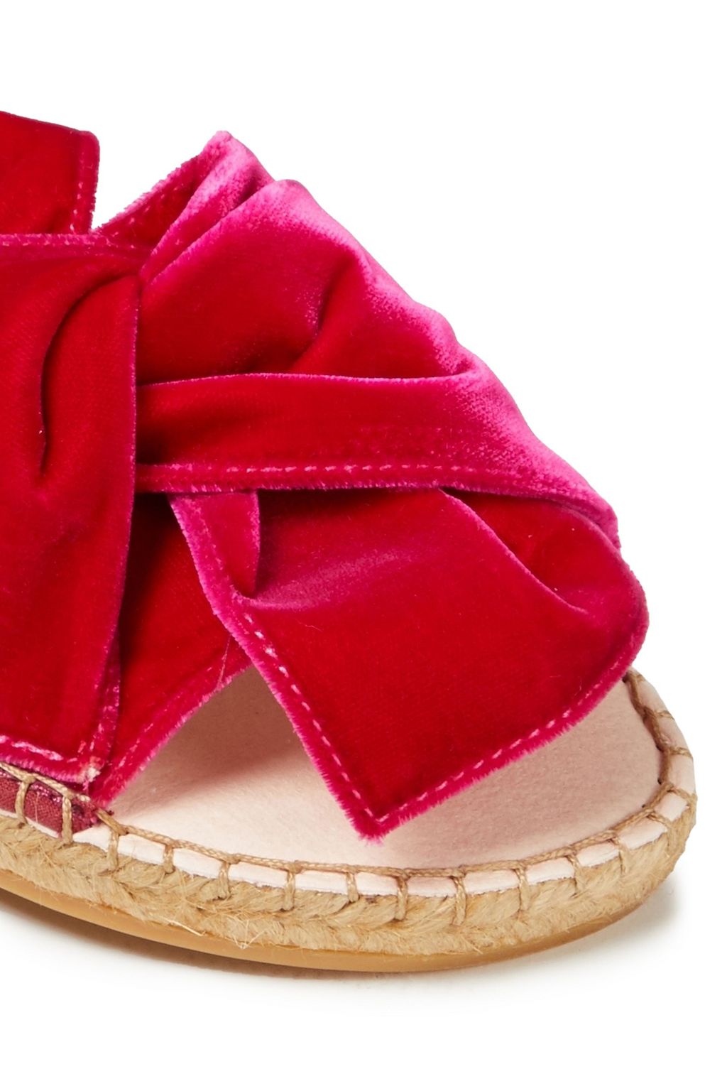 MANEBÍ Monaco knotted velvet espadrille slides