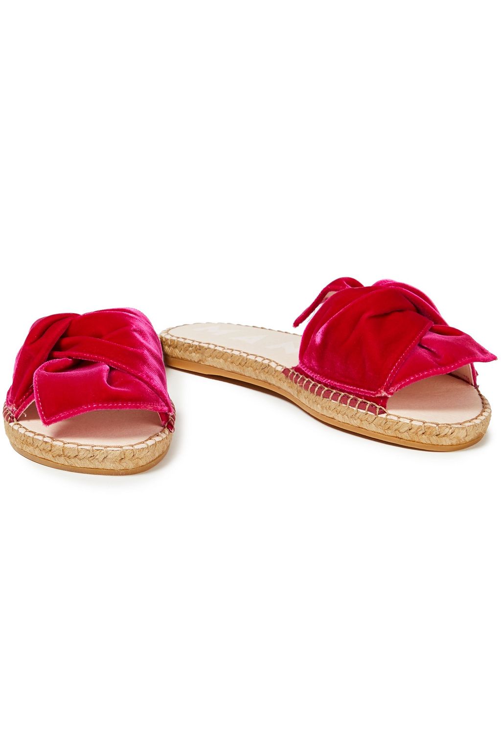 MANEBÍ Monaco knotted velvet espadrille slides