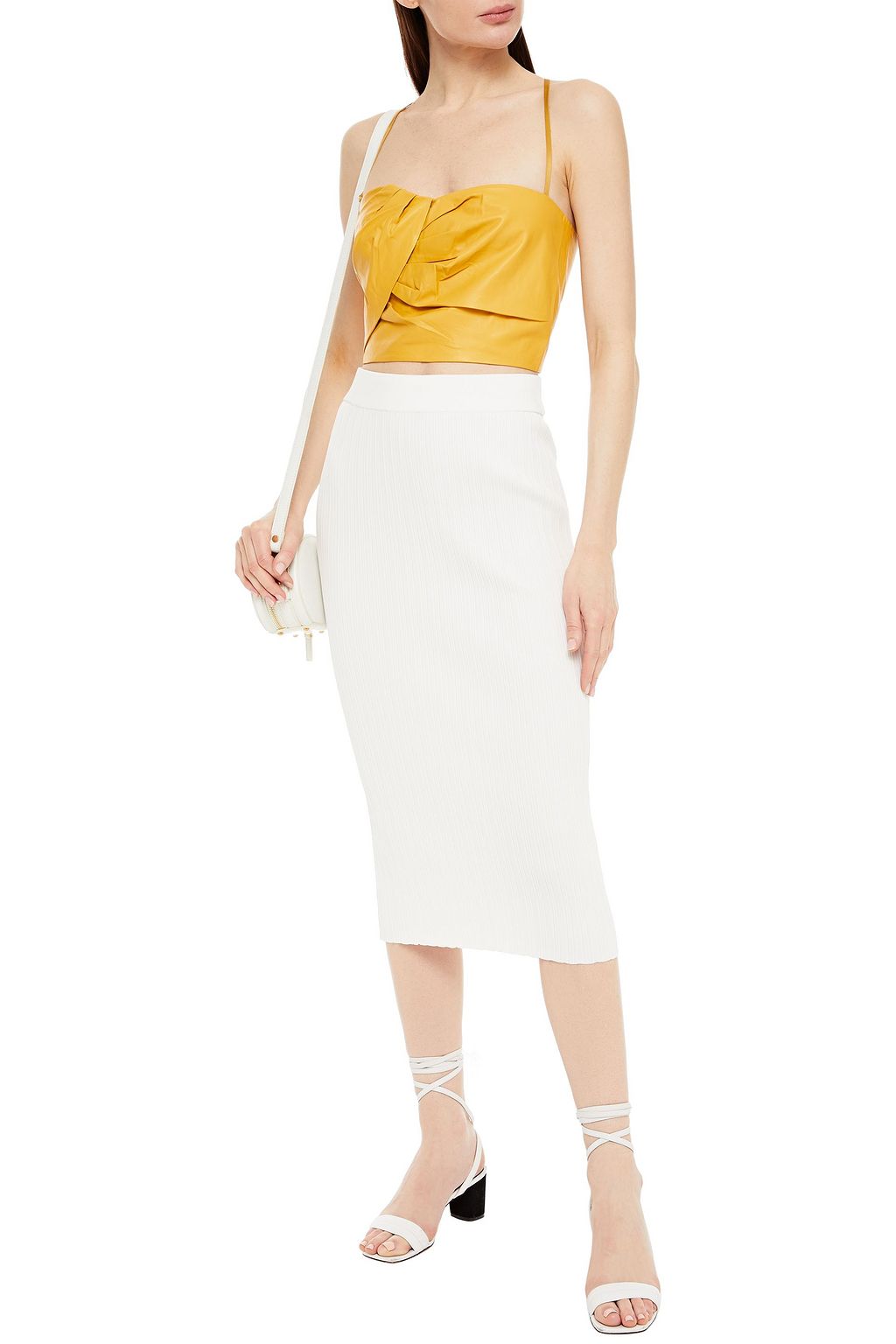 MICHELLE MASON Ribbed-knit pencil skirt