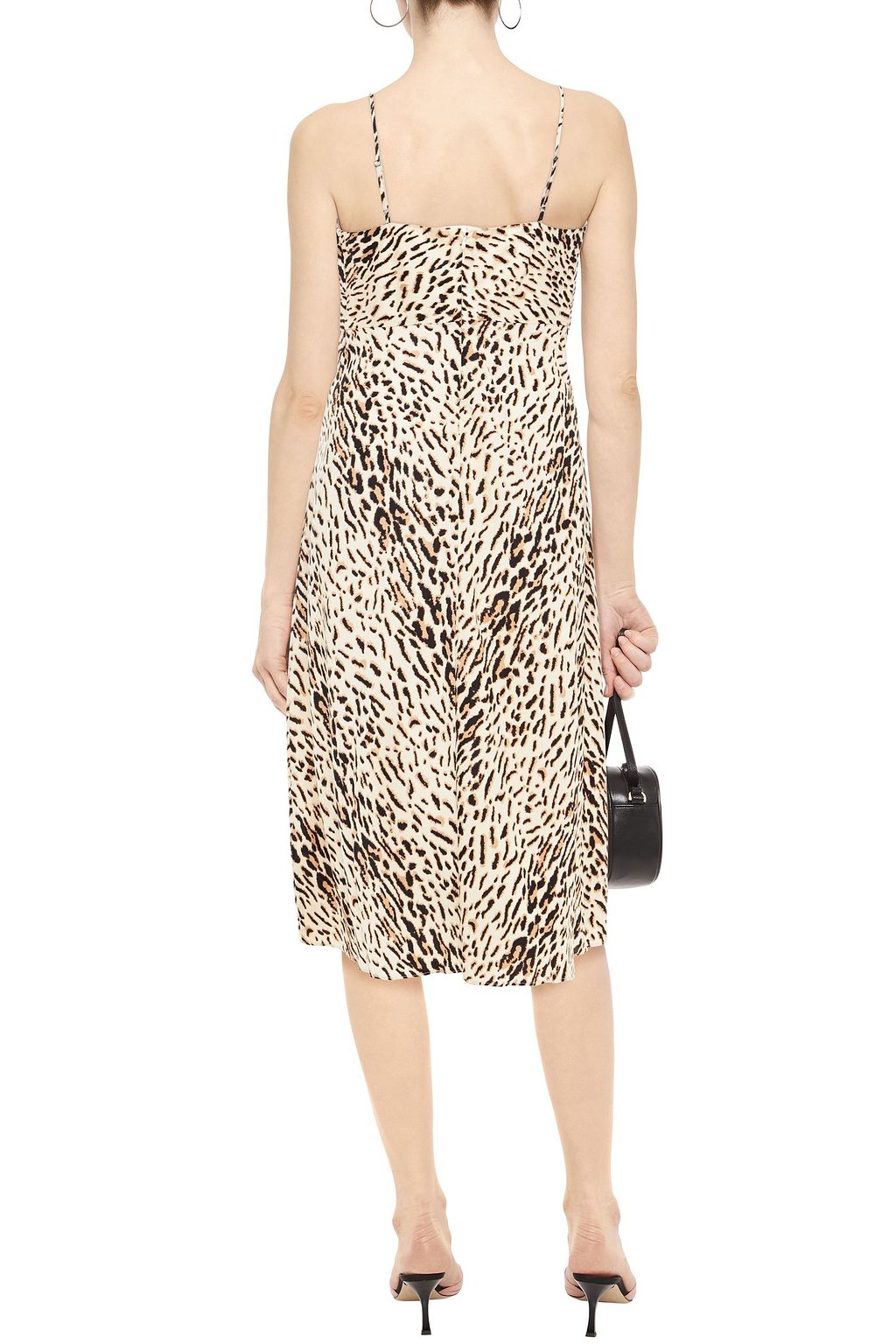 JOIE Janeil leopard-print Lyocell-twill midi dress