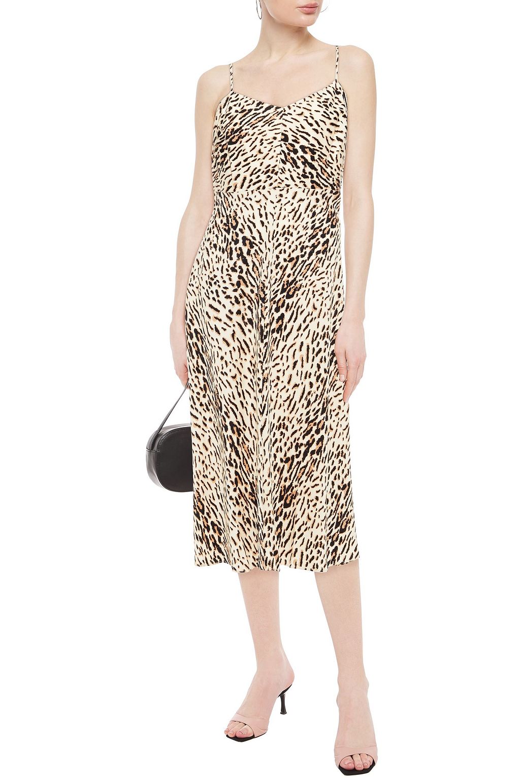 JOIE Janeil leopard-print Lyocell-twill midi dress