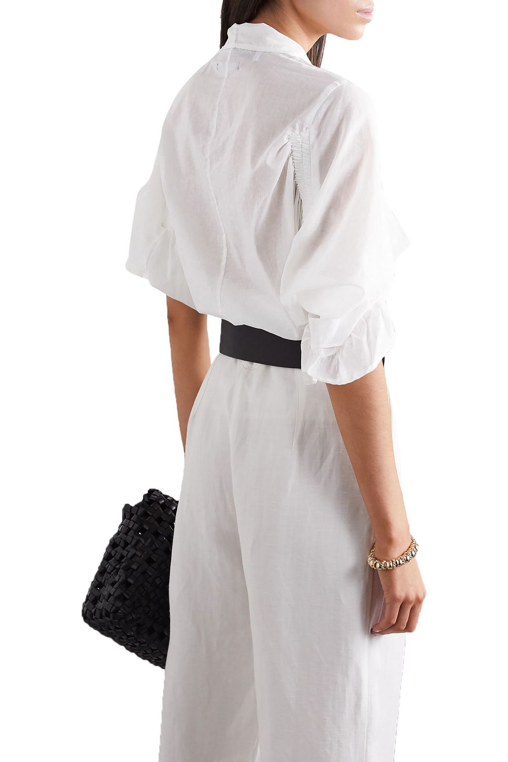 ÀCHEVAL PAMPA Chiquita ruffled pussy-bow cotton-voile blouse