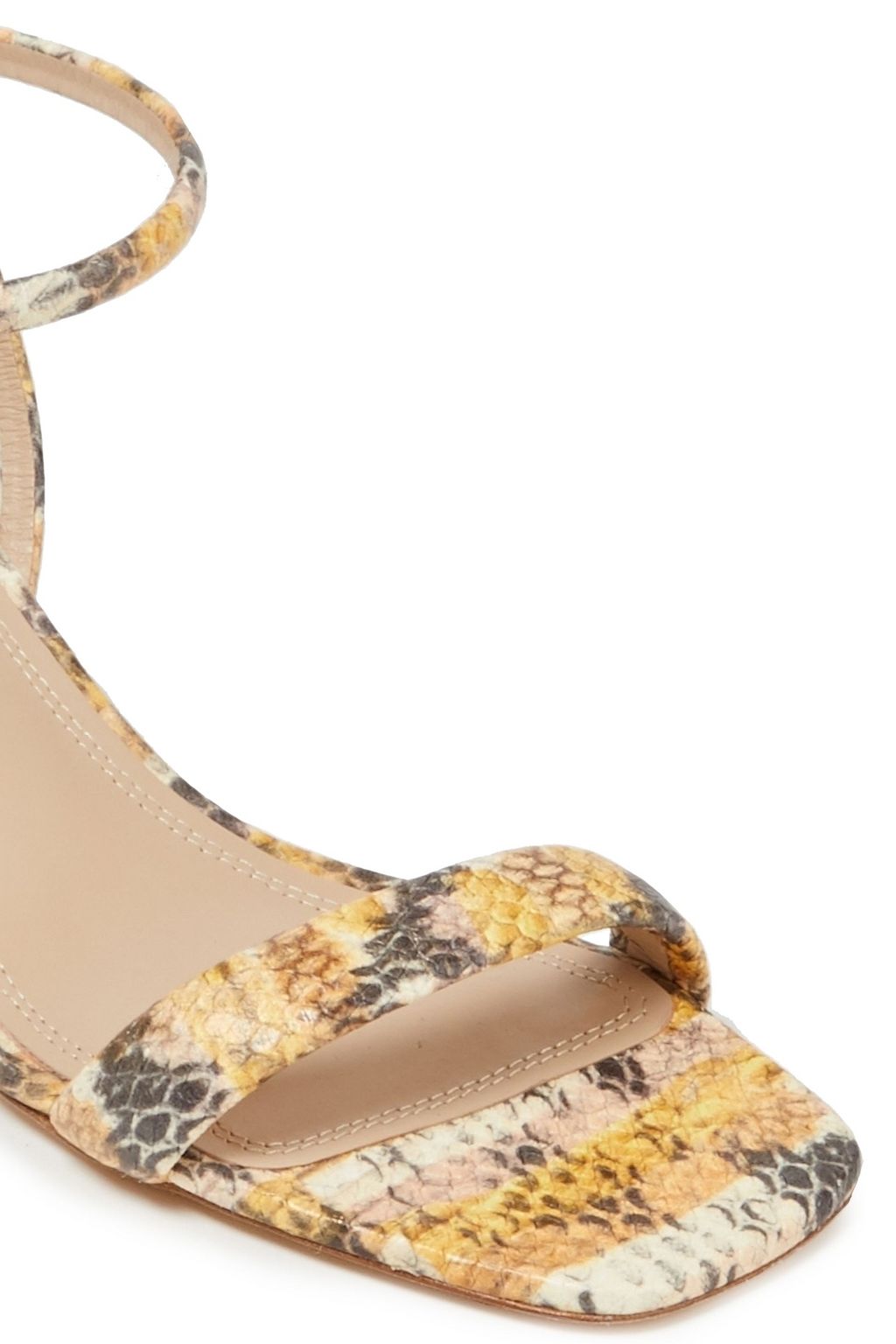 SANDRO Maeva snake-effect leather sandals