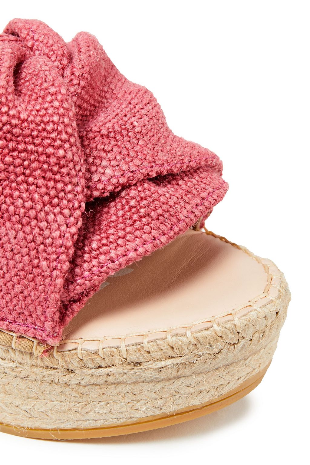 MANEBÍ Twisted cotton-blend canvas espadrille wedge sandals