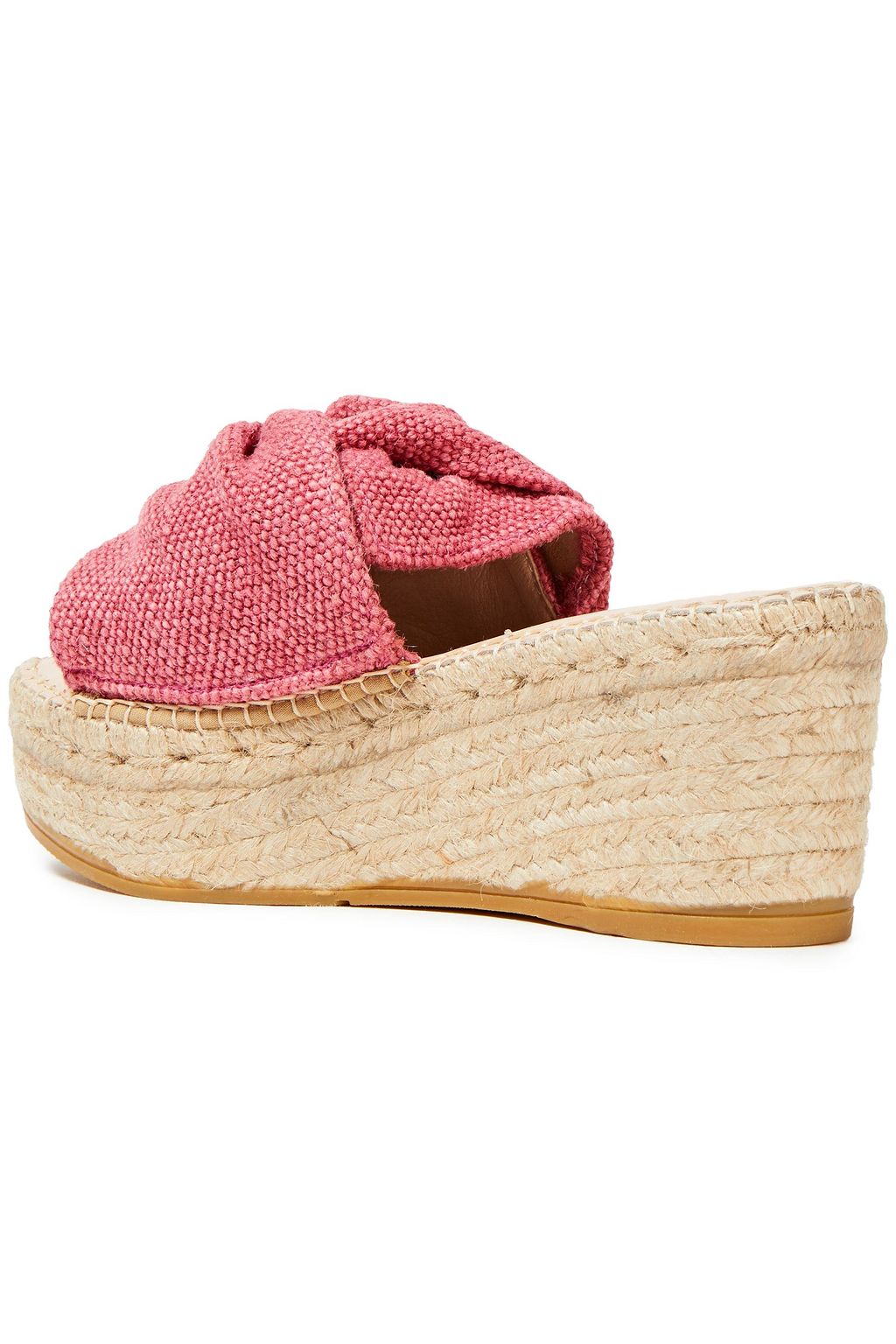 MANEBÍ Twisted cotton-blend canvas espadrille wedge sandals