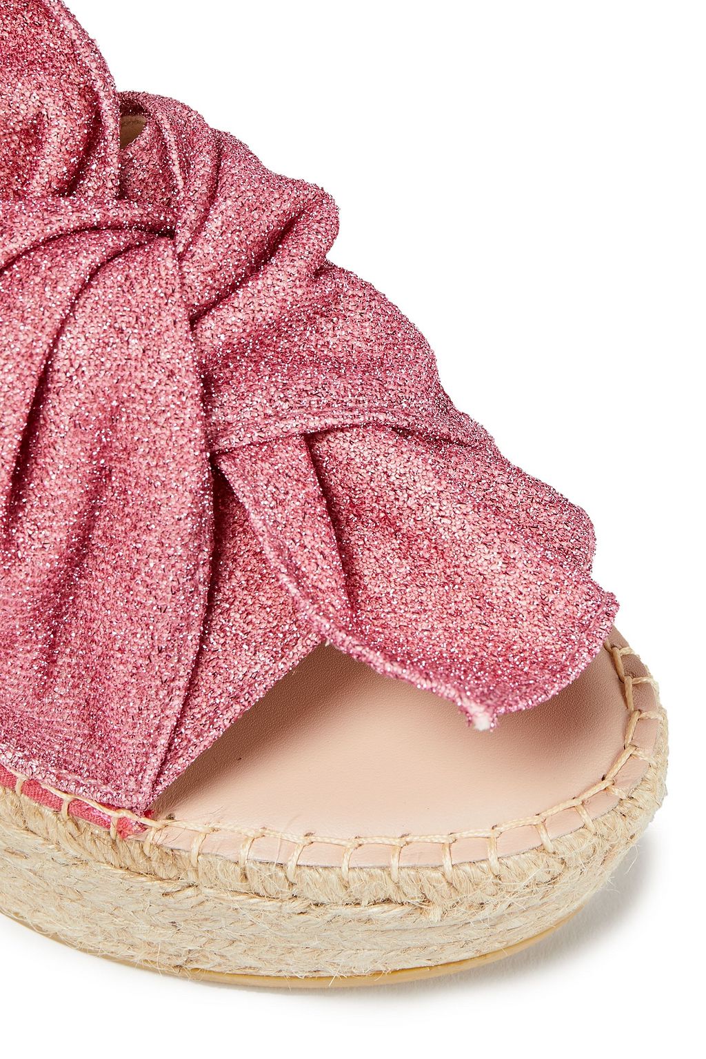 MANEBÍ Twisted Lurex espadrille wedge sandals